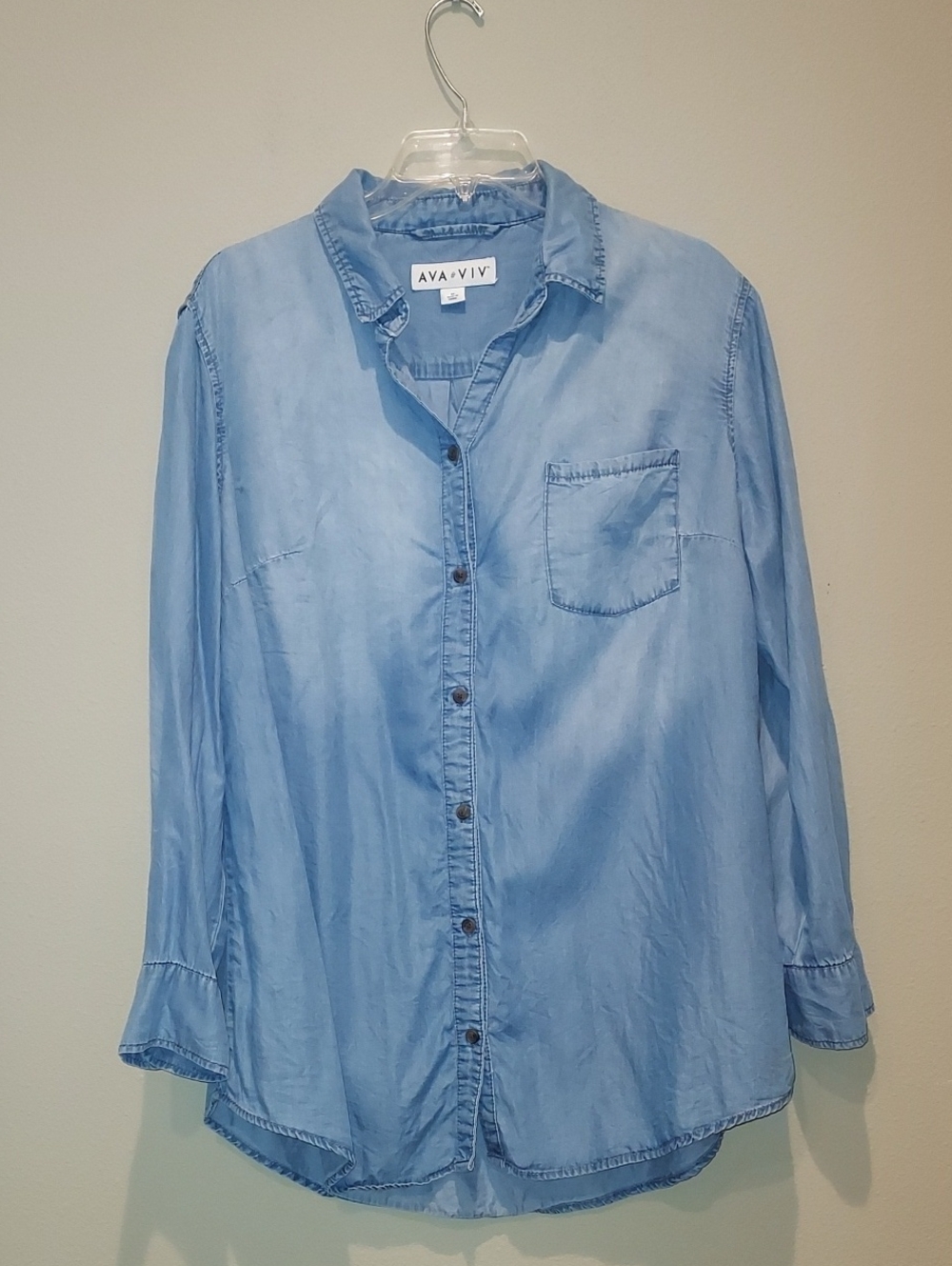 Ava & Viv Denim Blouse